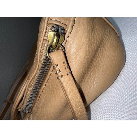 American Leather Co Marino Crossbody Bag With Two Straps In Vachetta Camel EUC - Picture 12 of 14